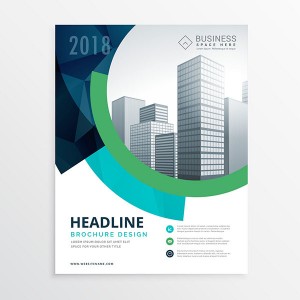 amazing blue brochure flyer template design for presentation